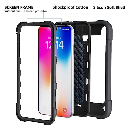 MARKILL Compatible with iPhone X/iPhone Xs Case 5.8 Inch with Ring Stand, Heavy-Duty Military Grade Shockproof Phone Cover for iPhone X/XS. Black - color: Black, size: iPhone X/iPhone XS 5.8"