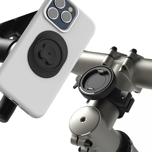 Bike Phone Mount, Universal Handlebar Holder for MTB Gravel Road E-Scooter - style: Dual-Clip Stem/Handlebar Mount