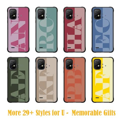 Letter Monogrammed Case for UMIDIGI A15C/A15/A13 Pro/A13s/A13/A11 Pro Max/A7,A5 Pro/A3s/F3 SE/F3S/F3/F2/F1 Play/F1/S5 Pro Phone Cover Personalized with Name Initial Designed Soft Silicone Case - color: Template 06 - Monogram