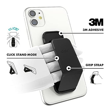 CLCKR Cell Phone Stand compatible with iPhone X/XS/XR/6/7/8 and Samsung Galaxy S9/S9/S10/S10 Plus - Black - color: Black