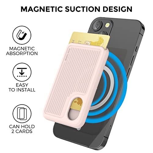 AHASTYLE Card Holder for Back of All iPhone Series - color: B- Pink