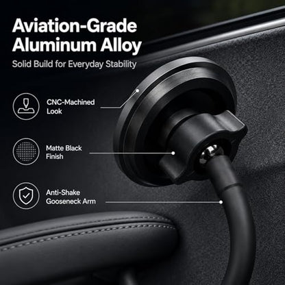 Magnetic Phone Mount Compatible with MagSafe, Designed for Model 3 Y Black