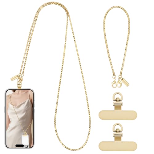Dadanism Universal Phone Lanyard Set, Gold - color: Gold, size: 128+26 cm