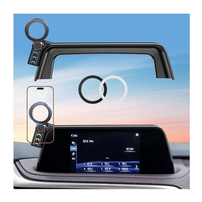 Car Phone Holder for Lexus RX RX350/RX350L/RX450h/RX450hL 2022 2021 2020 with 8-Inch Screen (Not for 12.3-Inch) 360° Rotation Magnetic Cell Phone Mount, Compatible with Magsafe, Black - size: Fit for 2020-2022 RX, 8-Inch