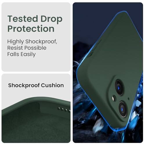 FireNova Designed for iPhone 14 Case, Silicone Upgraded [Camera Protection] Phone Case, Soft Anti-Scratch Microfiber Lining Inside, 6.1 inch, Alpine Green - color: Alpine Green, size: Iphone 14