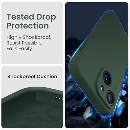 FireNova Designed for iPhone 14 Case, Silicone Upgraded [Camera Protection] Phone Case, Soft Anti-Scratch Microfiber Lining Inside, 6.1 inch, Alpine Green - color: Alpine Green, size: Iphone 14