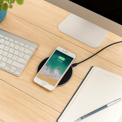 2 Pack 15W Fast Wireless Charger Compatible with iPhone and Samsung Galaxy - color: Black