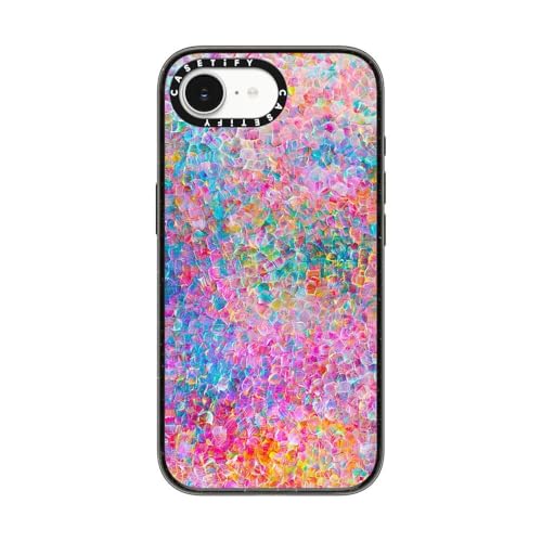 CASETiFY for iPhone 17e / 16e Case - Impact Compatible with MagSafe | 8.2 ft. 4x Military Grade Drop Protection | My Neon Summer by Ingrid Ching | Black - color: My Neon Summer, size: iPhone 16e (6.1")