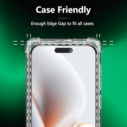 Pokolan 3 Pack Privacy Screen Protector for iPhone 16 Tempered Glass - size: iPhone 16