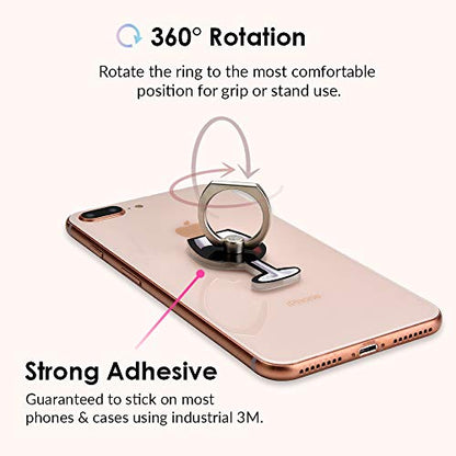 VELVET CAVIAR Cell Phone Ring Holder - Finger Ring & Stand - Improves Phone Grip Compatible with iPhone, Galaxy, Most Smartphones (Wine) - color: Wine