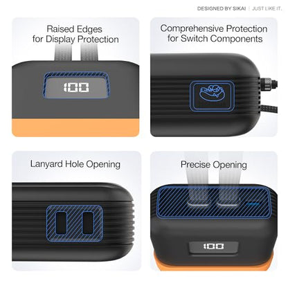 Silicone Case for Anker Zolo Power Bank 2025(20,000mAh 45W/30W) A1689/A1681 Protective Cover with Lanyard Hole, Compact | Tactile Grip | Impact Protection for Daily Use & Travel, Case Only (Black)
