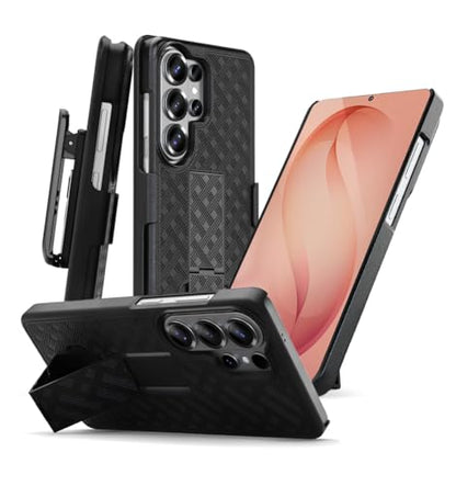 MOTIVE for Samsung Galaxy s26 Ultra Case with Belt Clip, Kickstand | 6.9" | Ranger v1 Series, Black, 360° holster, open-top/bottom port access, grip, slim - size: s26 Ultra