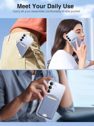 TopMade for MagSafe Wallet, 4 Cards Holder, Strongest Magnetic Phone Wallet - color: Lavender