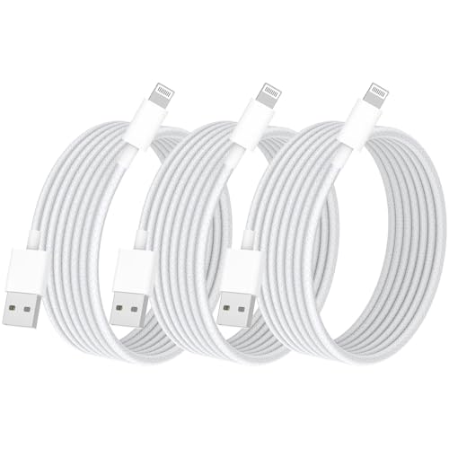 [Apple MFi Certified] iPhone 14 Car Carplay Cable Lightning Cable, Woven 3Pack 6Ft USB A to Lightning 60W Fast Car Charger Nylon Braid Cord Screen Sync for iPhone 14/13/12/11/XS/SE/8/7, iPad, Airpods