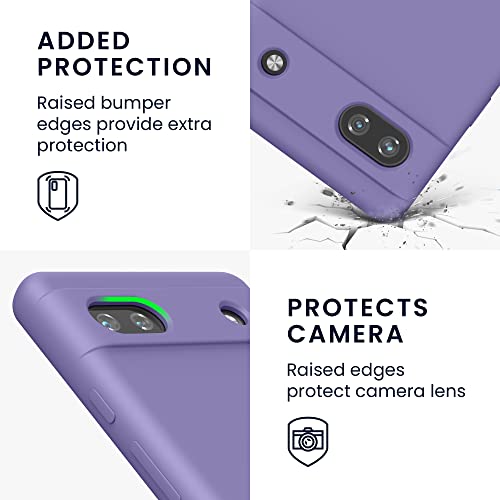 kwmobile Case Compatible with Google Pixel 6a Case - TPU Silicone Phone Cover with Soft Finish - Violet Purple - color: violet purple, size: Pixel 6a