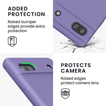 kwmobile Case Compatible with Google Pixel 6a Case - TPU Silicone Phone Cover with Soft Finish - Violet Purple - color: violet purple, size: Pixel 6a