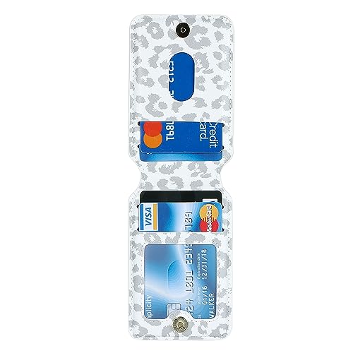 iCoverCase Wallet Case for iPhone 13 Pro Max/12 Pro Max Compatible with MagSafe, Magnetic Detachable Card Slots Holder PU Leather Kickstand Wireless Charging Case 6.7 Inch (White Leopard) - color: White Leopard