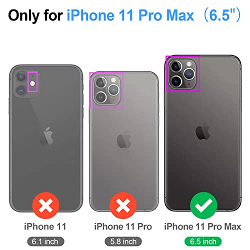 SkyEagle Compatible with MagSafe iPhone 11 Pro Max Wallet Casee,Brown | Detachable Magnetic Credit Card Holder,RFID Blocking,PU Leather,Kickstand,Flip Phone Case,Shockproof Cover for Men & Women - color: Brown, size: iPhone 11 Pro Max - 6.7"