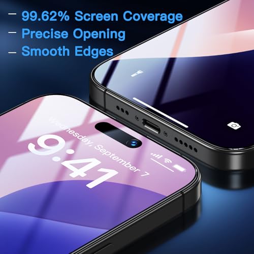 Uyiton for iPhone 16 Screen Protector (Anti-Blue Light) - size: iPhone 16