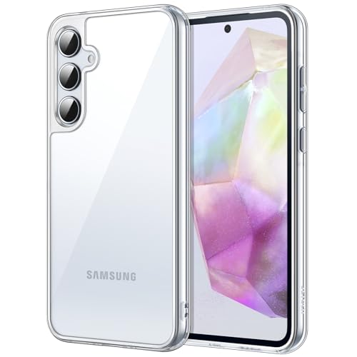 JETech Case for Samsung Galaxy A35, Anti-Yellowing, Clear | Shockproof Protection, Scratch Resistant Hard PC Back, Durable Transparent TPU Bumper - color: Clear, size: Galaxy A35