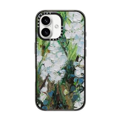 CASETiFY for iPhone 16 Case - Impact | Slim Fit | 8.2 ft. 4X Military Grade Drop Protection | Wild Squill Flowers | Black - color: Wild Squill Flowers, size: Iphone 16 (6.1")