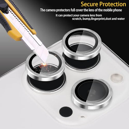 Camera Lens Protector for iPhone 16 Pro/16 Pro Max, Silver - color: Silver