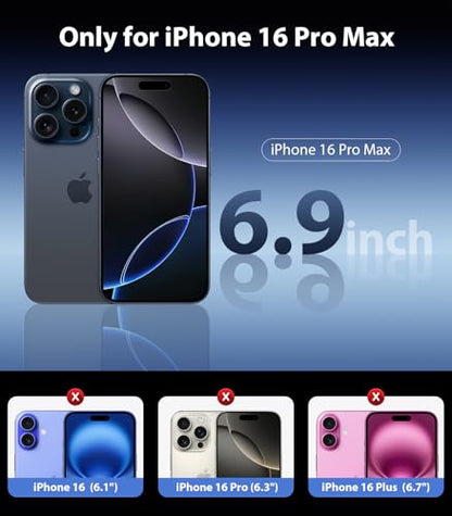 Mkeke for iPhone 16 Pro Max Case Clear [Not-Yellowing] [Military-Grade Drop Protection] Shockproof Protective Clear iPhone 16 Pro Max Case Phone Bumper case for Apple 6.9 inch 2024 - size: for iPhone 16 Pro Max Case 6.9"