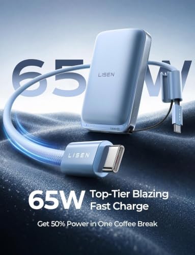 LISEN Magnetic Portable Charger Power Bank for iPhone 10000mAh - color: Ice Blue