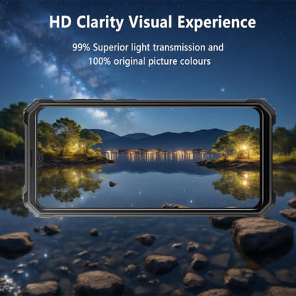 3 Pack for Blackview BV4800 SE Screen Protector Tempered Glass, Military Grade Shatterproof, 9H Hardness, Fingerprint Unlock, Bubble Free, AUUYYA Anti Scratch Protection Film for Blackview BV4800 SE, Case Friendly - size: Blackview BV4800 SE