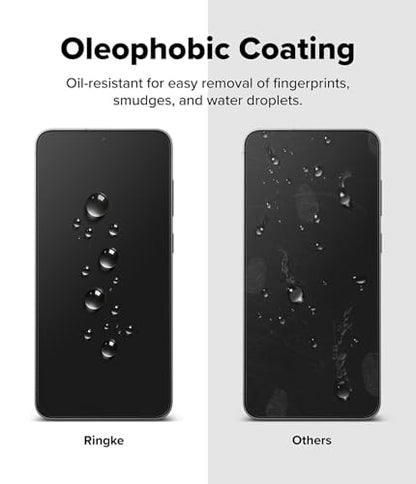 Ringke for Samsung Galaxy S25 FE Screen Protector [Easy Slide, 2 Pack] | Easy Installation with Alignment Tool, Case Friendly Premium 9H Hardness Tempered Glass - size: Galaxy S25 FE