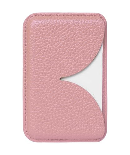 Luner - Eco Leather Magnetic Side-Access Card Wallet Compatible with Magsafe - [for iPhone 16, 15, 14, 13, 12 series] - [Holds 2 cards] - French Pink - color: French Pink, style: Side-access