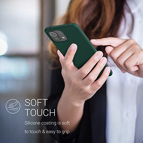 kwmobile Case Compatible with Xiaomi 11 Lite (5G) NE/Mi 11 Lite (5G) Case - TPU Silicone Phone Cover with Soft Finish - Moss Green - color: moss green