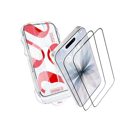 Screen Protector for iPhone 17 – MagicBox (2 PACK) Tempered Glass Screen Protector for iPhone 17 Edge-to-Edge Protection with 2 Applicators, 9H Hardness, Oleophobic Coating - size: for iPhone 17