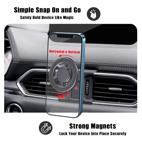 Car Phone Magsafe Holder, Air Vent Stand for Mazda CX-5 2017-2025