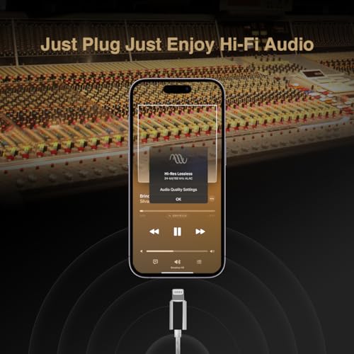 Questyle NHB12 Wired Earbud for iPhone with Headphone Amps [Apple MFi Certified] True Lossless in-Ear Earphones with Lightning Connector 192kHz Hi-Res Music IEM HiFi Stereo Audiophile Ear Buds