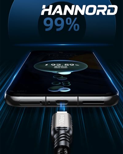 USB-C Cable 10Gbps,6.6Ft 1-Pack,USB3.2 Gen2 Data Sync Transfer,60W 20V 3A Fast Charger,Nylon-Braided,Aluminum Plugs USB-AtoC Cord for Samsung Galaxy S24/S23,Android Auto,iPhone 15/15Pro/16/16Pro - size: 6.6FT