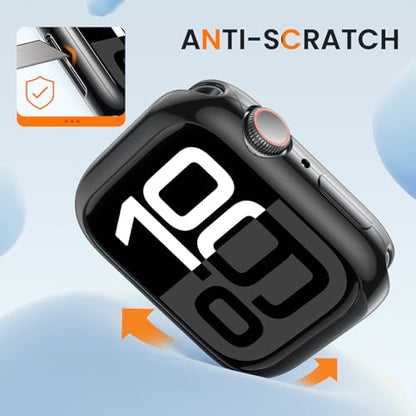 [2 Pack] Bumper Case for Apple Watch Series 11/10 46mm, Black - color: Black+Black, size: 46 mm Series 11/10