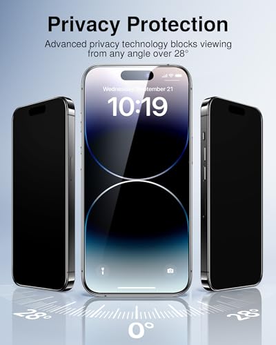 SMARTDEVIL 2 Pack for iPhone 14 Pro Privacy Screen Protector