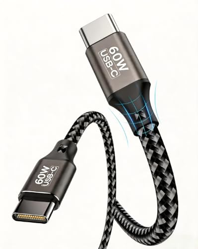 3FT USB C Cable 60W, USB C to USB C Cable - size: 3FT