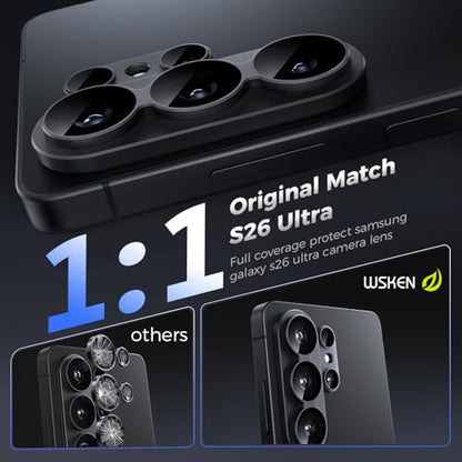 WSKEN for Samsung Galaxy S26 Ultra Camera Lens Protector - Full Coverage - color: Black
