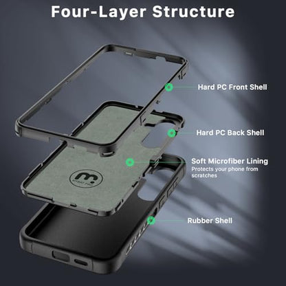 M MYBAT PRO for Samsung Galaxy S24 Plus Case with Belt Clip Holster - color: Black, size: Samsung Galaxy S24 Plus