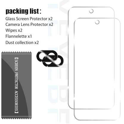 Screen Protector for Google Pixel 9A, [2+2 Pack] Tempered Glass for Pixel 9A & Camera Lens Protectors[Ultrasonic Fingerprint Unlock] [Case Friendly] [Bubble-Free] 6.3 Inches - size: Google Pixel 9a