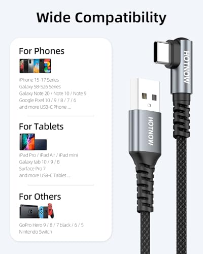 Short USB A to USB C Cable 90 Degree 1.5ft 2Pack,Right Angle USB C Cable - color: Black Glay, size: 1.5FT