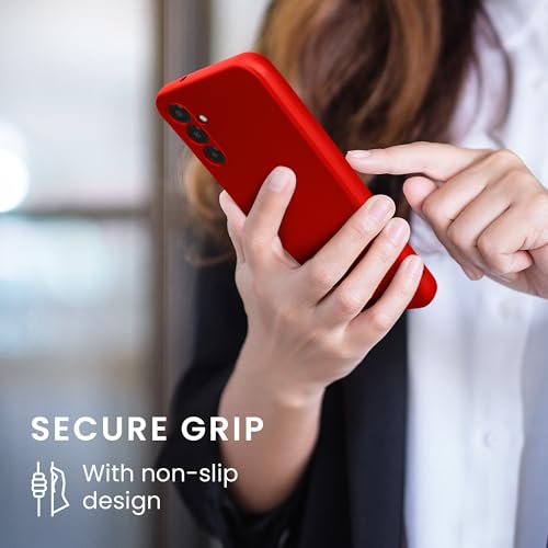 kwmobile Case Compatible with Samsung Galaxy A14 5G Case -Soft TPU Back Phone Cover - with Metallic Look - Metallic Dark Red - color: metallic dark red, size: Galaxy A14 5G