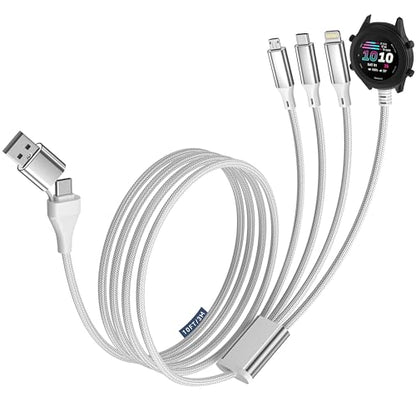 4 in 2 Garmin Watch Charger Cable wiith USB C Multi Charging Cable-10FT/3M