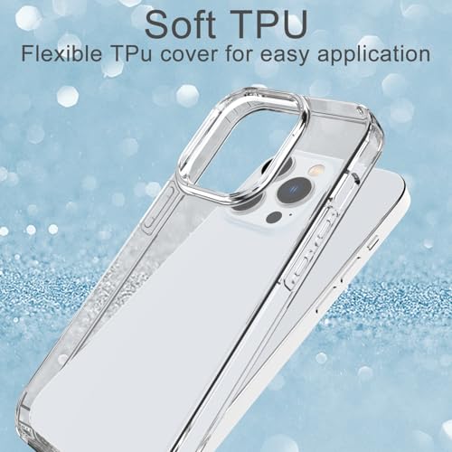 Phone Case For iPhone 14 Pro Clear, [Crystal Clear][Non-Yellowing] Slim Shockproof Reinforced Drop Protective Flexible TPU Back Cover Phone Case For iPhone 14 Pro Protective Case(Transparent) - color: Transparent