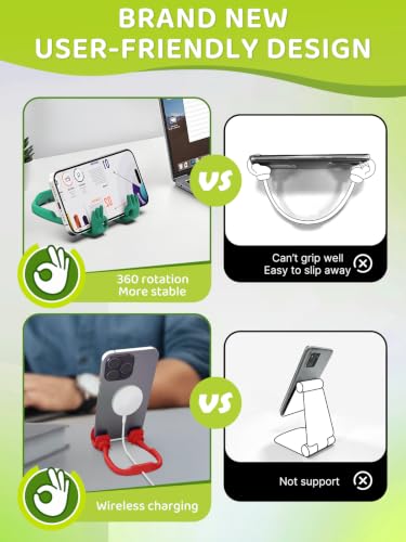 Stocking Stuffers for Teens Girls Boys Kids Men Women Gift Cell Phone Stand - color: Forest Green & Red