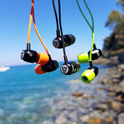 LUDOS Clamor Wired Earbuds in-Ear Headphones, 5 Years Warranty, Earphones with Microphone, Noise Isolating Ear Buds, Memory Foam for iPhone, Samsung, School Students, Kids, Women, Small Ears - Red - color: Red, style: 3.5 mm