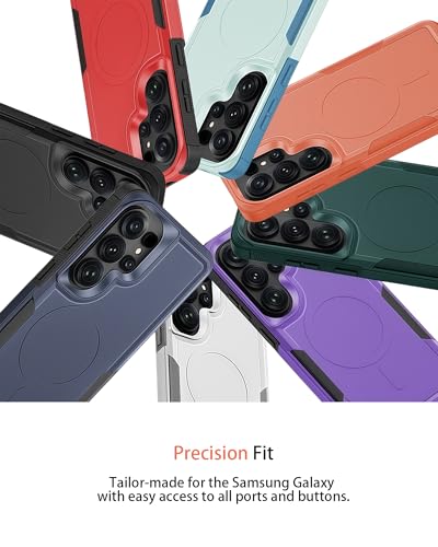 Heavy Duty Magnetic Case for Samsung Galaxy A16/A17/A26, Military Grade Dual Layer Shockproof, Compatible with MagSafe, Matte Finish Protection Cover - color: Green, size: Galaxy A17/A16/A26 6.7 Inch