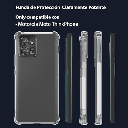 USTIYA Case for Motorola Moto ThinkPhone Clear TPU Four Corners Protective Cover Transparent Soft